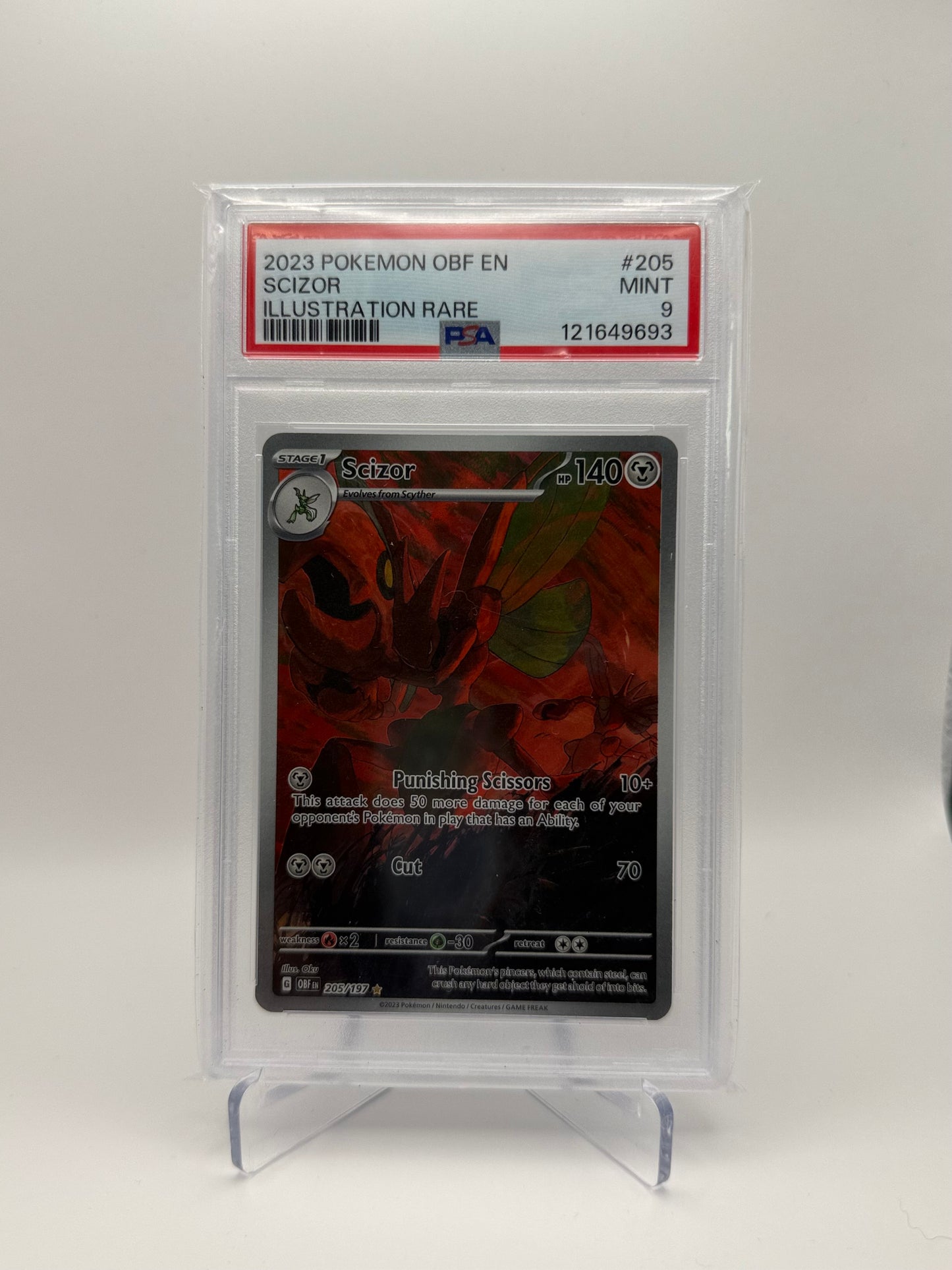 Scizor #205 Obsidian Flames PSA 9 Mint
