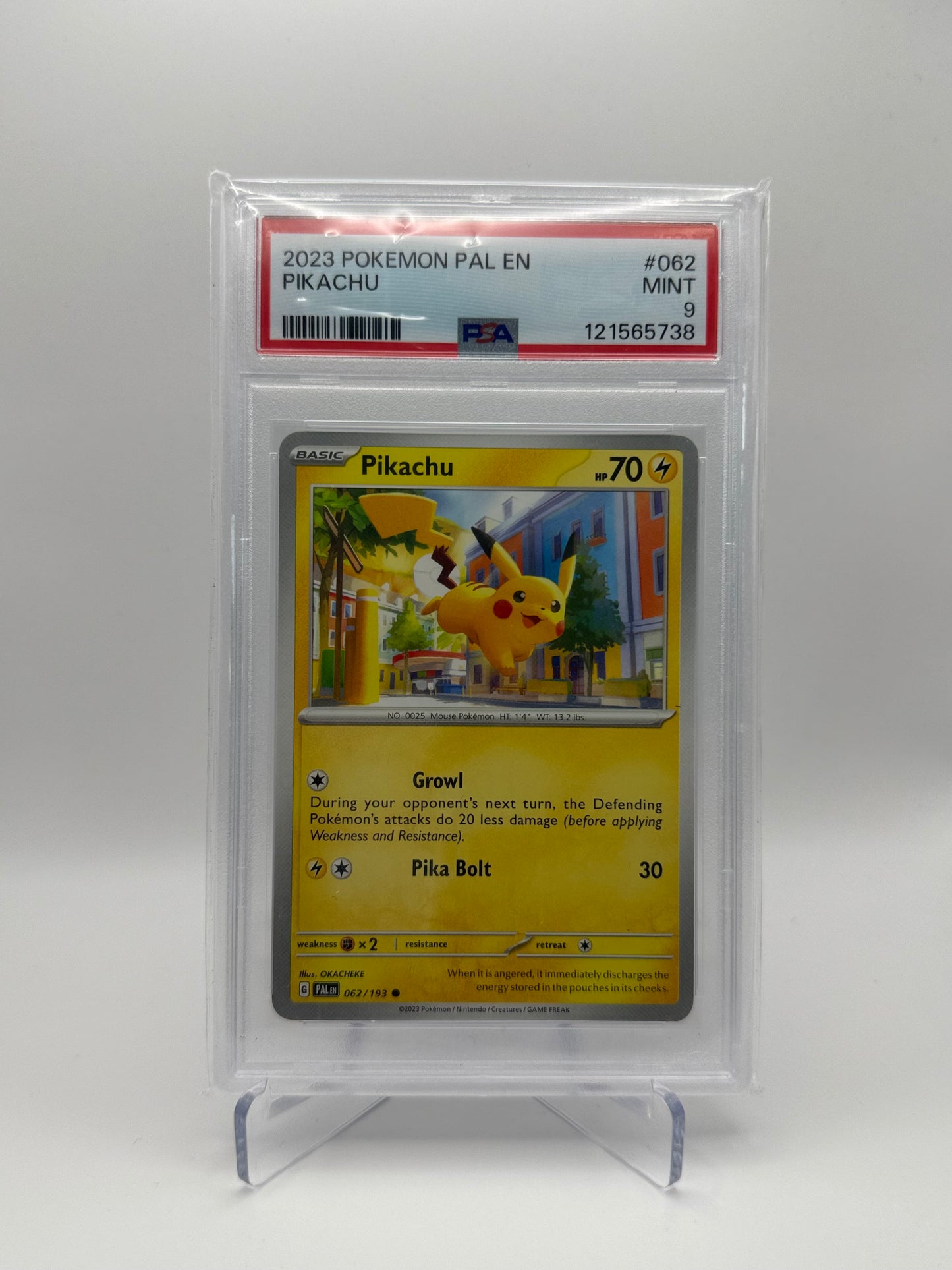Pikachu #062 Paldea Evolved PSA 9 Mint