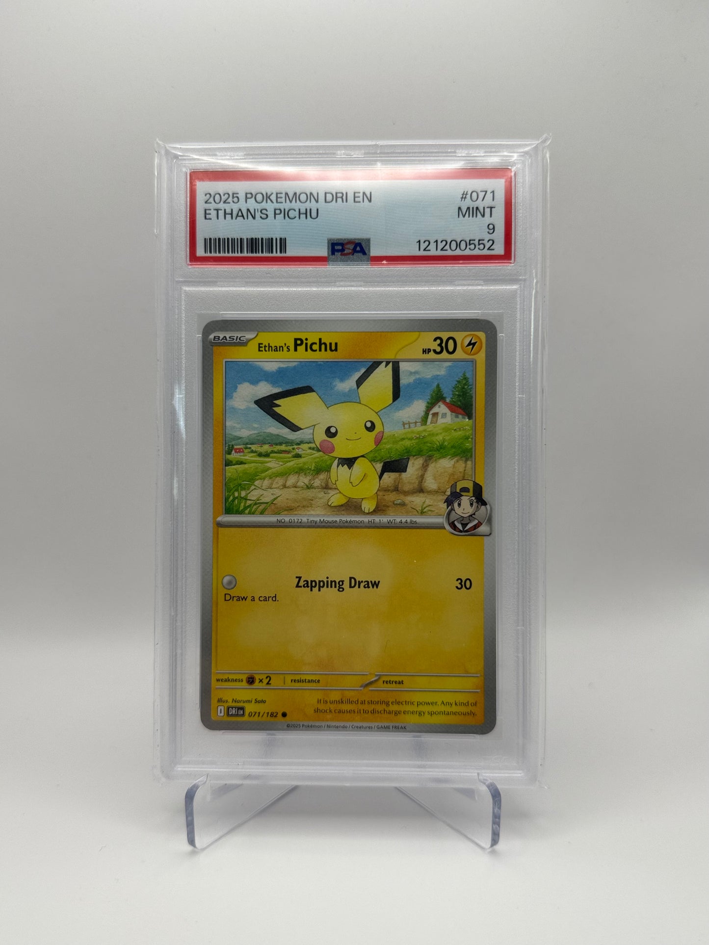 Ethan's Pichu #071 Destined Rivals PSA 9 Mint