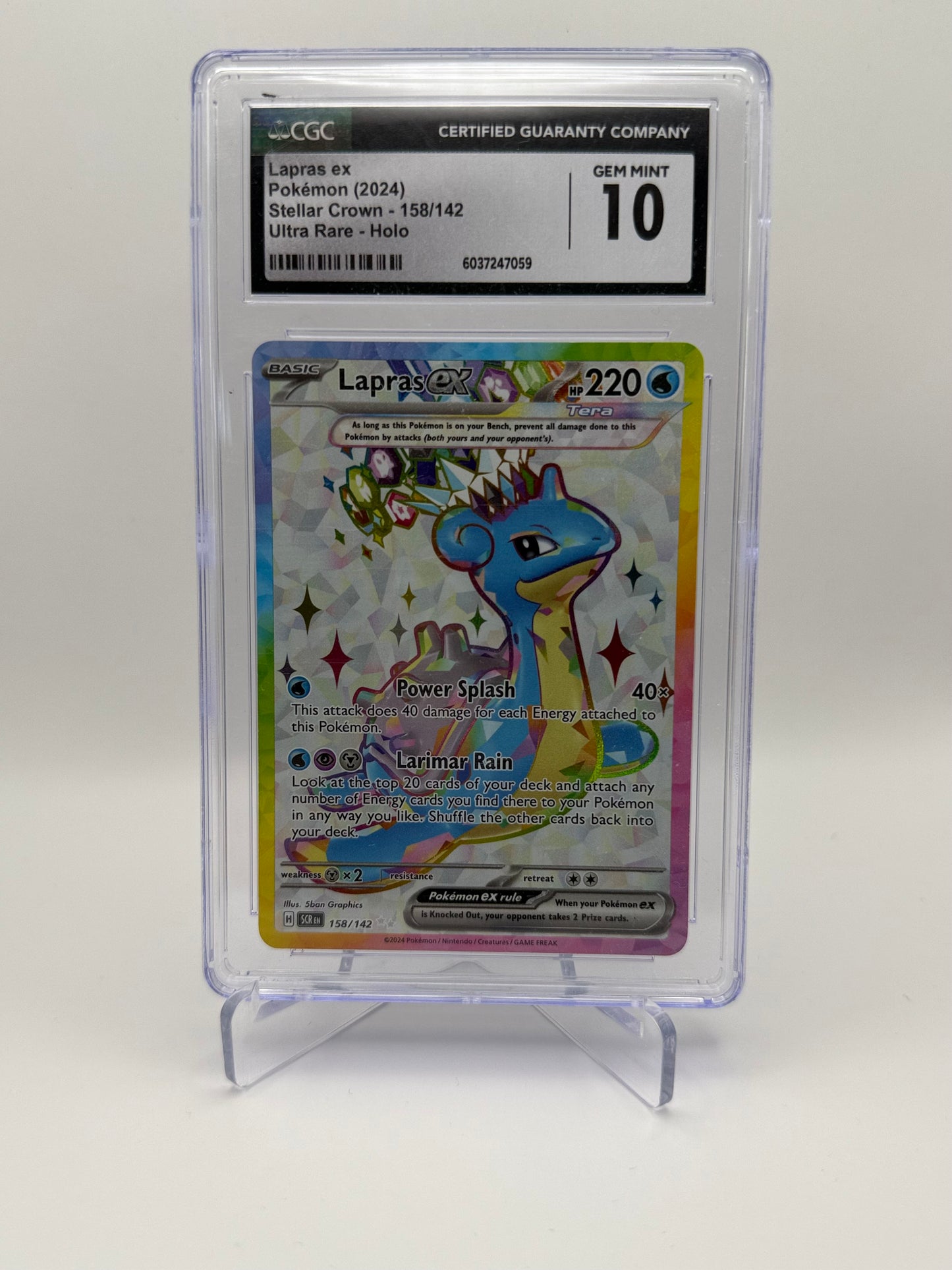 Lapras EX #158 Stellar Crown Ultra Rare CGC 10 Gem Mint