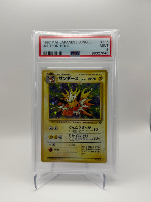 Jolteon #135 1997 Japanese Jungle Holo PSA 9 Mint