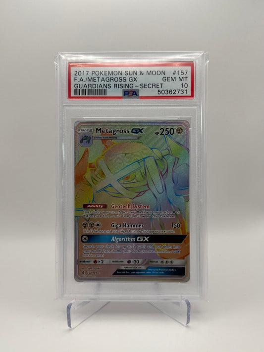 Metagross GX #157 Pokemon Sun & Moon Guardians Rising PSA 10 Gem Mint