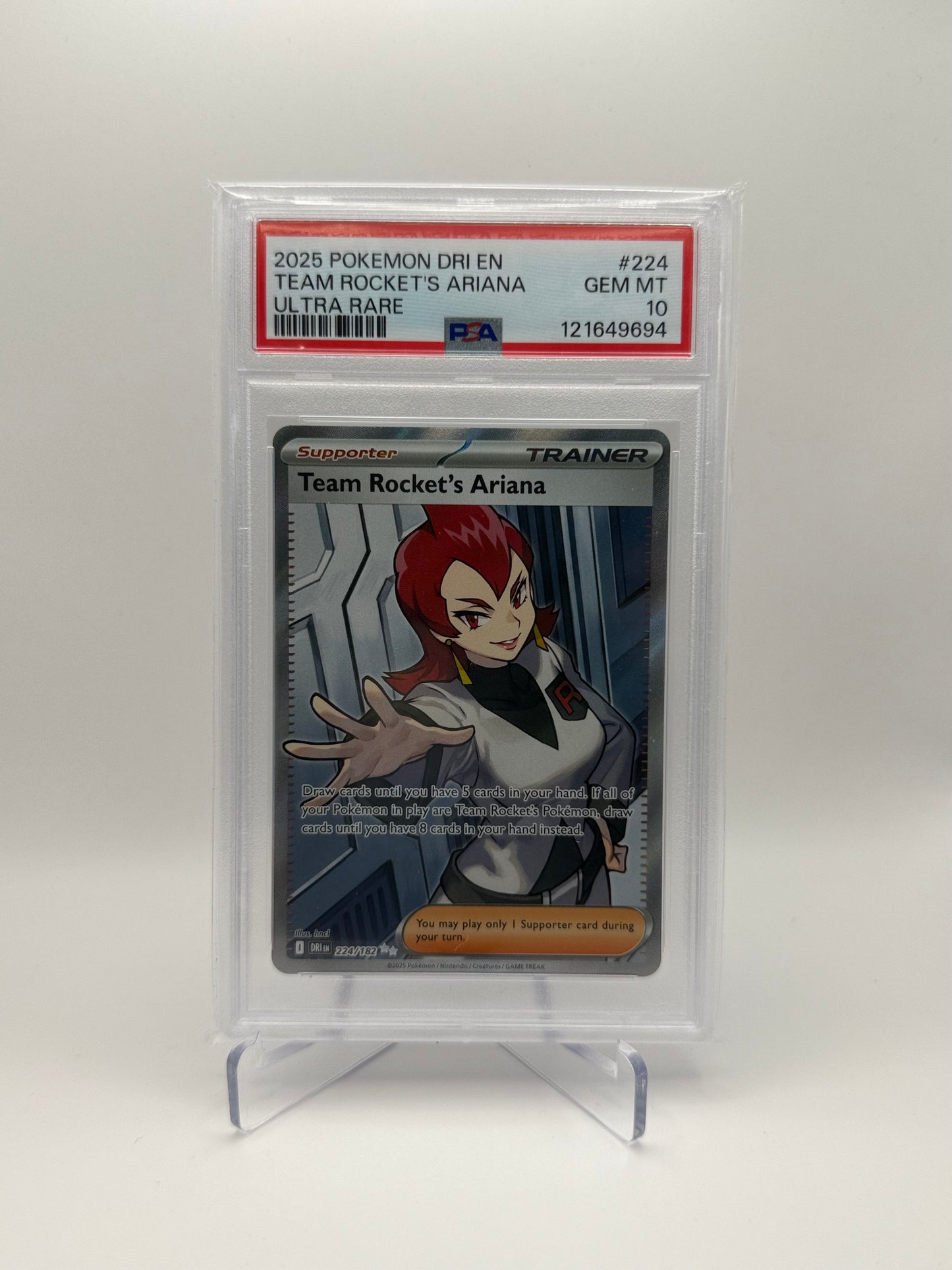 Team Rocket's Ariana #224 Destined Rivals PSA 10 Gem Mint