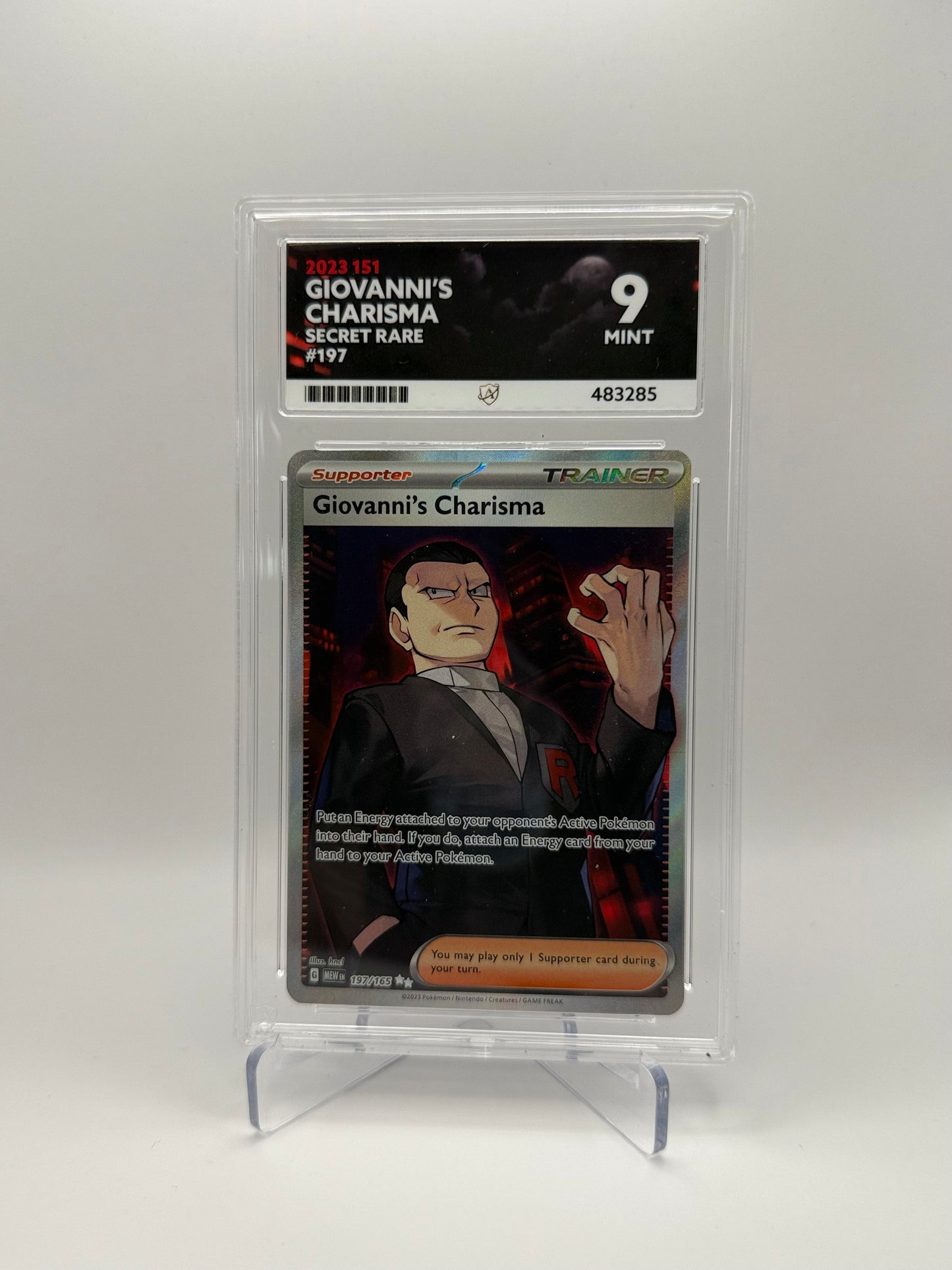 Giovanni's Charisma #197 Pokemon 151 Ace 9 Mint