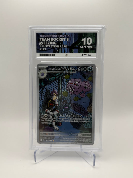 Team Rocket's Weezing #199 Destined Rivals Ace 10 Gem Mint
