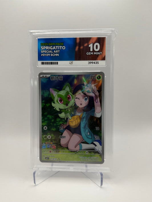 Sprigatito #0109 Gem Pack Chinese Ace 10 Gem Mint