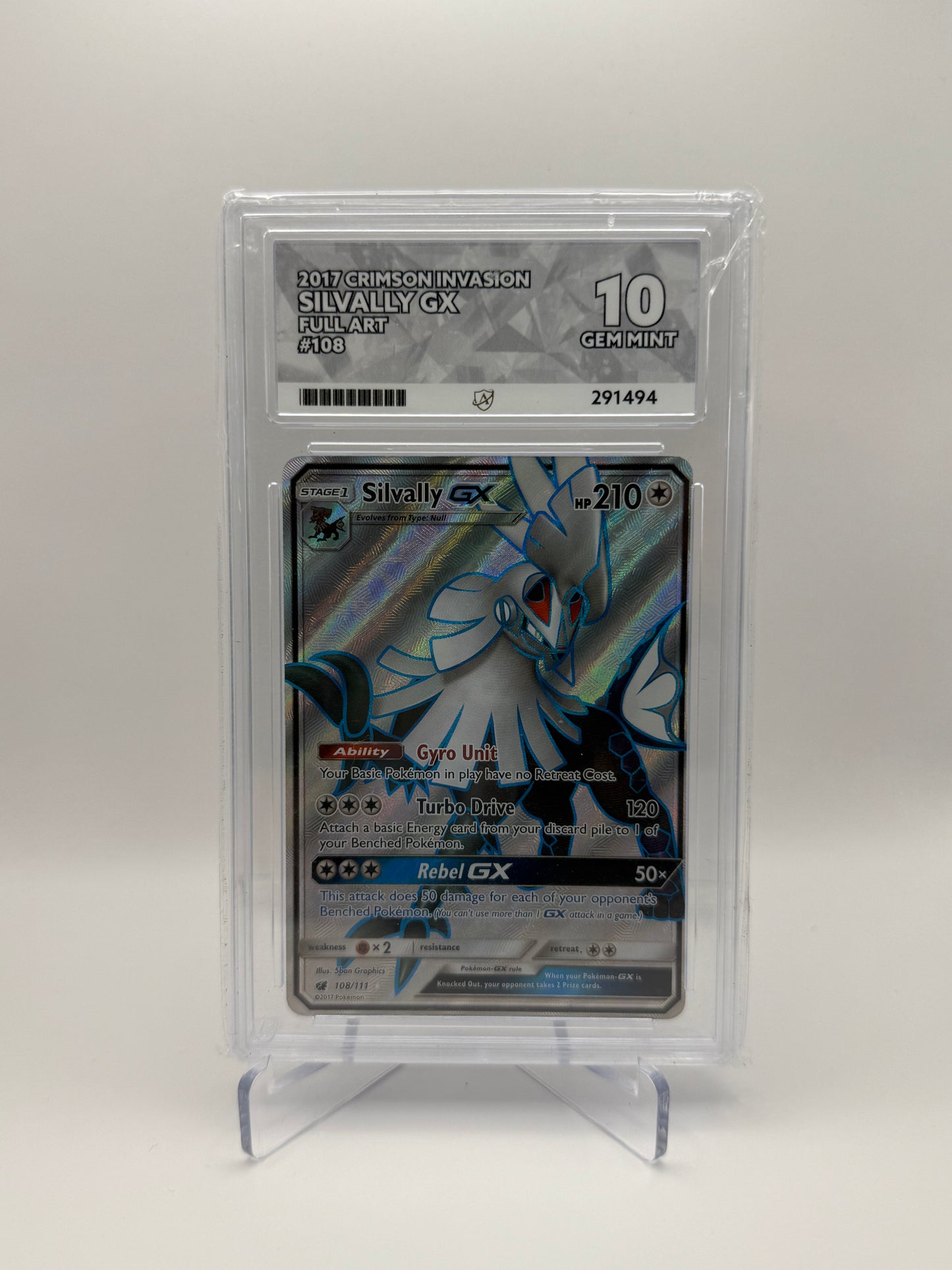 Silvally GX #108 Crimson Invasion Ace 10 Gem Mint